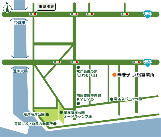兼子浜松営業所のアクセスマップ