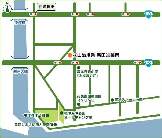 山治紙業磐田営業所のアクセスマップ