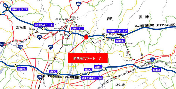 （仮称）新東名磐田スマートIC設置予定位置図