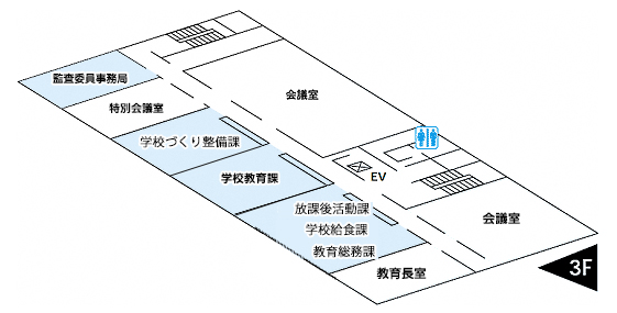 西庁舎フロアマップ3階