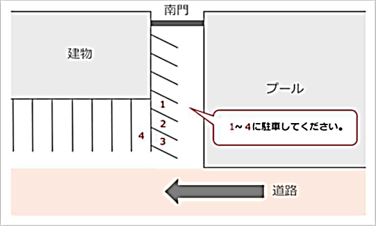 磐田中部小学校教室駐車場