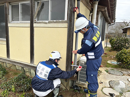 被害家屋認定調査業務の様子