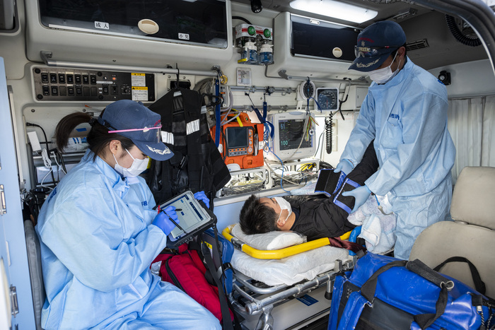 写真:患者情報共有システム(救急DX)