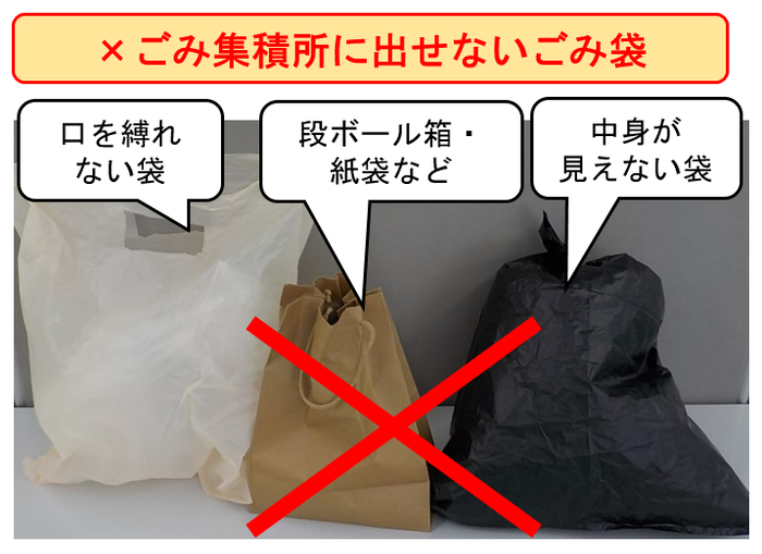 使用できない袋の画像